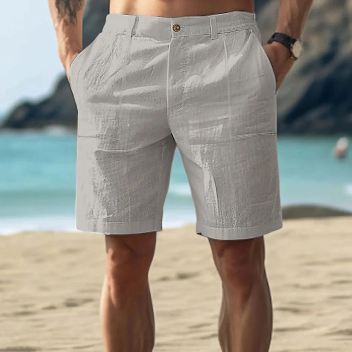 Short Homme Hugo | Bermuda en Lin Léger, Coupe Décontractée Été 3