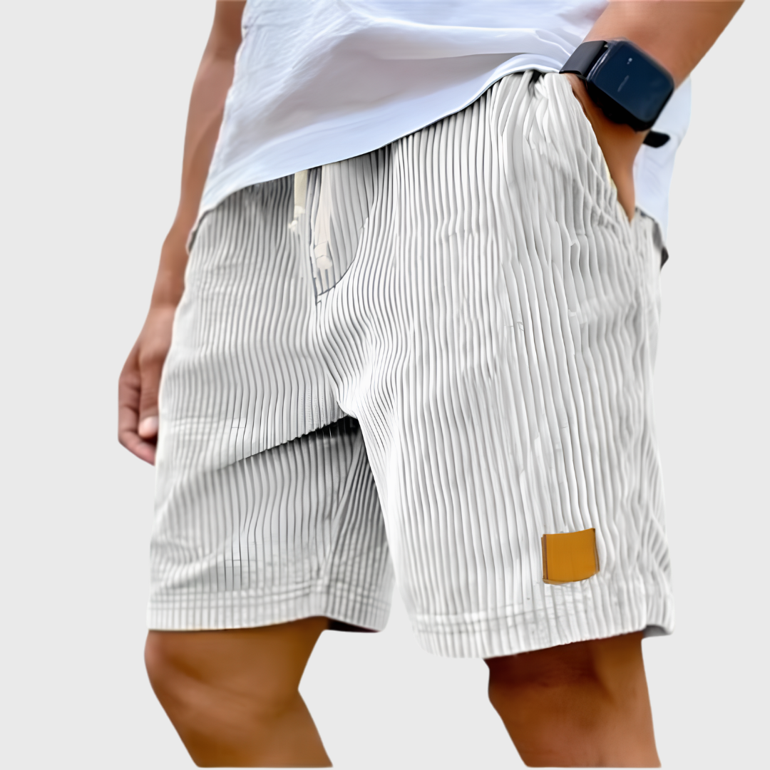 Short Ryan | Tissu Texturé à Rayures, Taille Élastique 1
