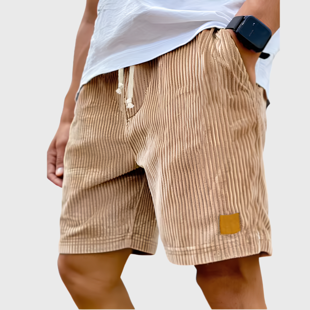 Short Ryan | Tissu Texturé à Rayures, Taille Élastique 2