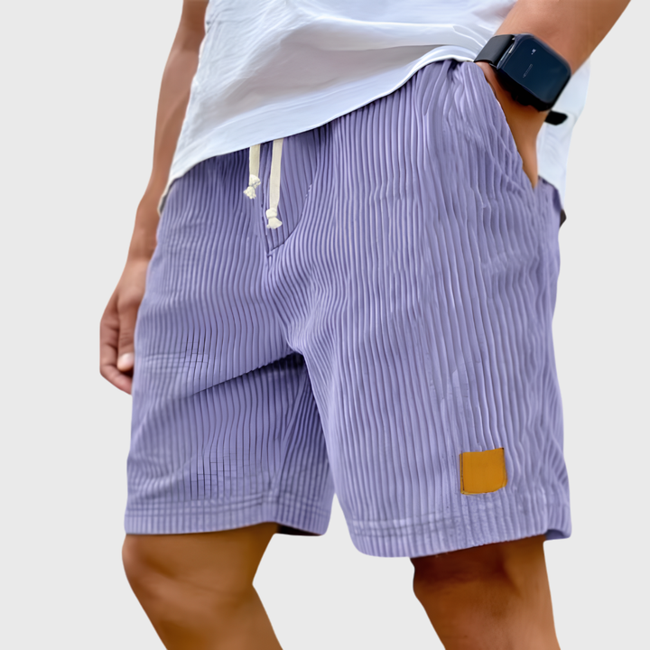 Short Ryan | Tissu Texturé à Rayures, Taille Élastique 5