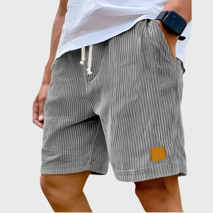Short Ryan | Tissu Texturé à Rayures, Taille Élastique 6