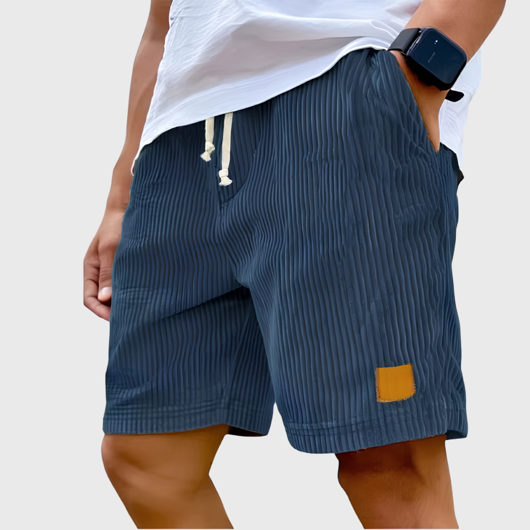 Short Ryan | Tissu Texturé à Rayures, Taille Élastique 7