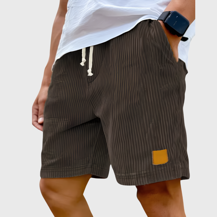 Short Ryan | Tissu Texturé à Rayures, Taille Élastique 8
