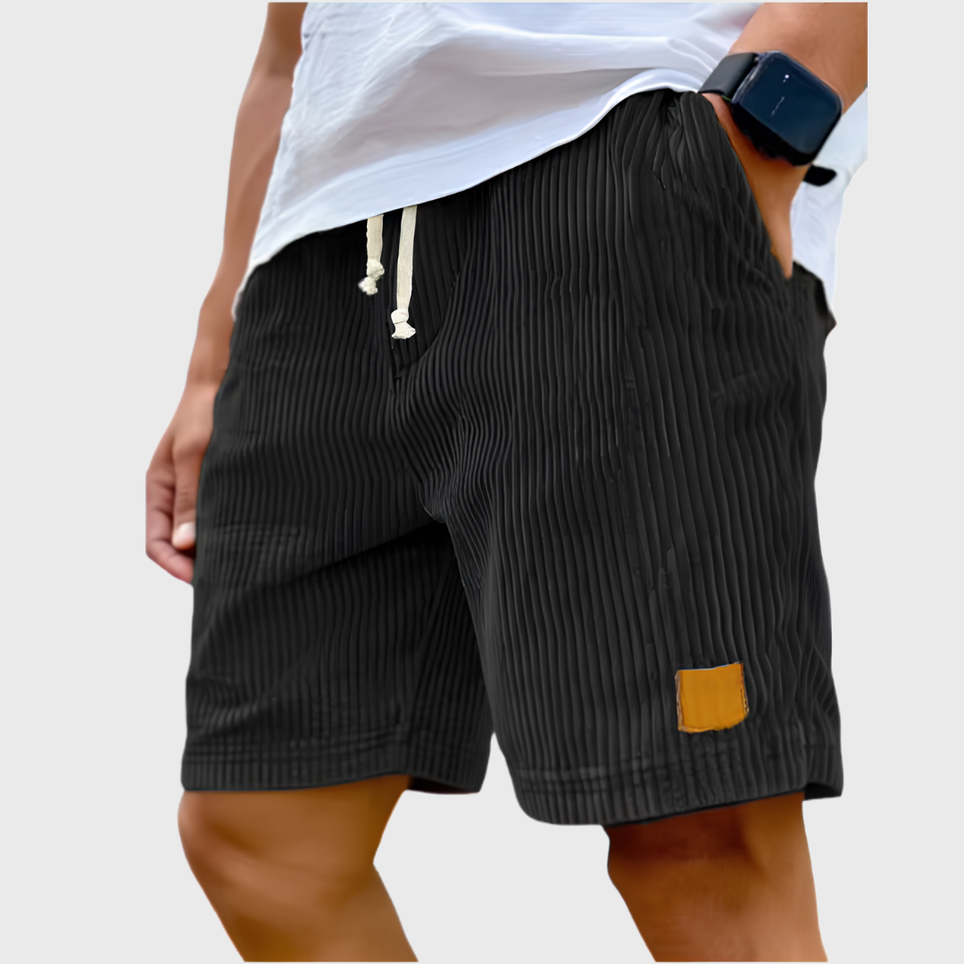 Short Ryan | Tissu Texturé à Rayures, Taille Élastique 9