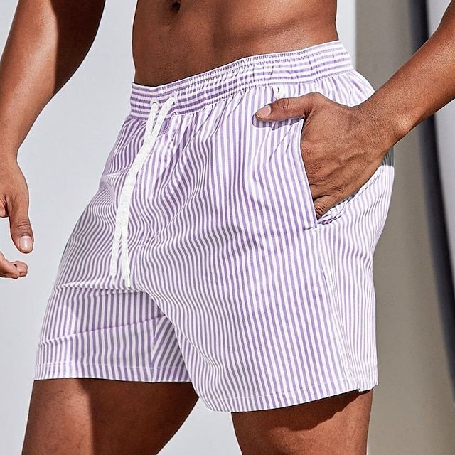 Short de Bain Marin Max | Rayures Élégantes & Confort Optimal pour Homme 3