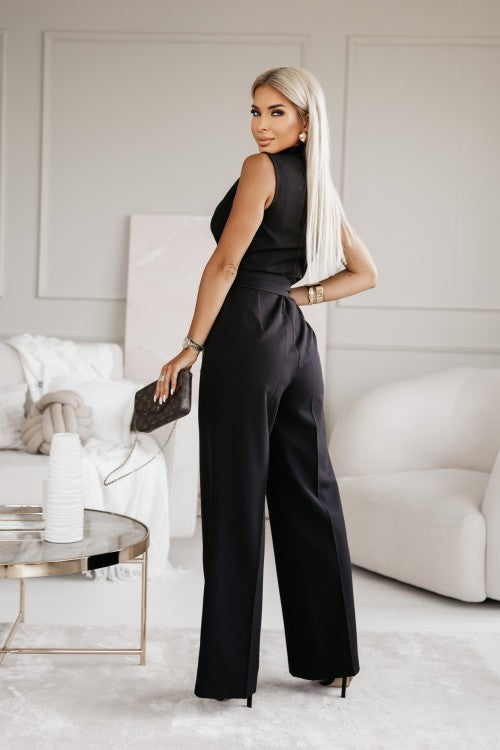 Combinaison Tailleur Capucine Femme | Col V, Sans Manches 4