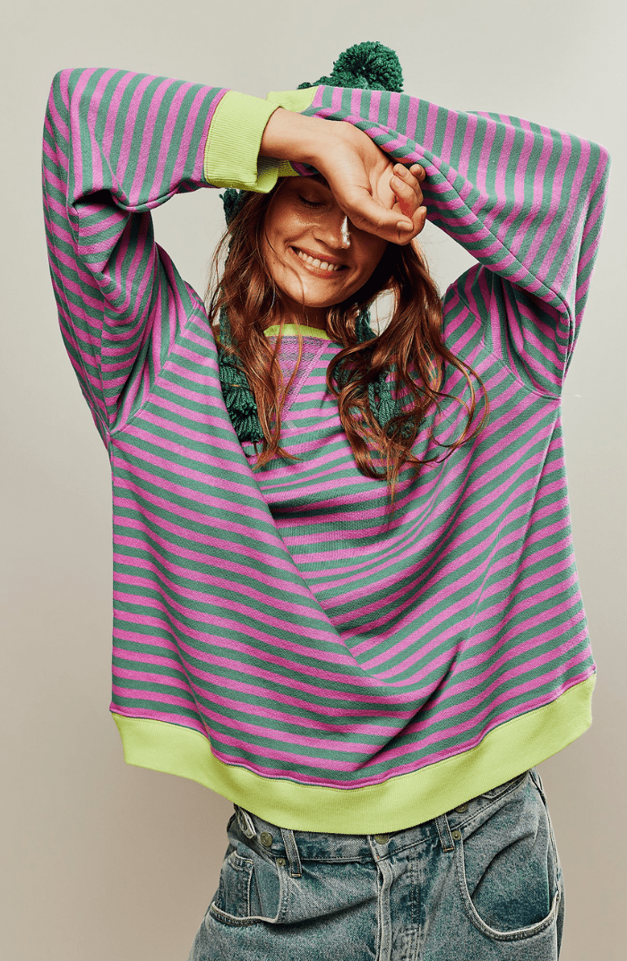 Sweat Serena | Rayé, Coupe Ample & Col Rond 0