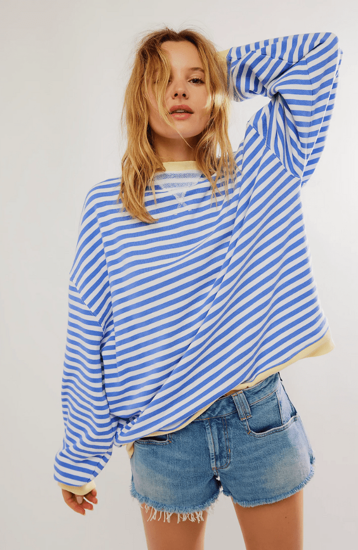 Sweat Serena | Rayé, Coupe Ample & Col Rond 1