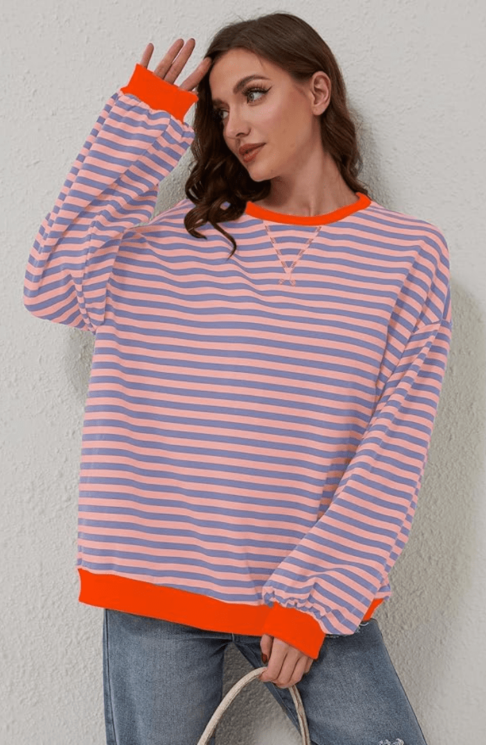 Sweat Serena | Rayé, Coupe Ample & Col Rond 2