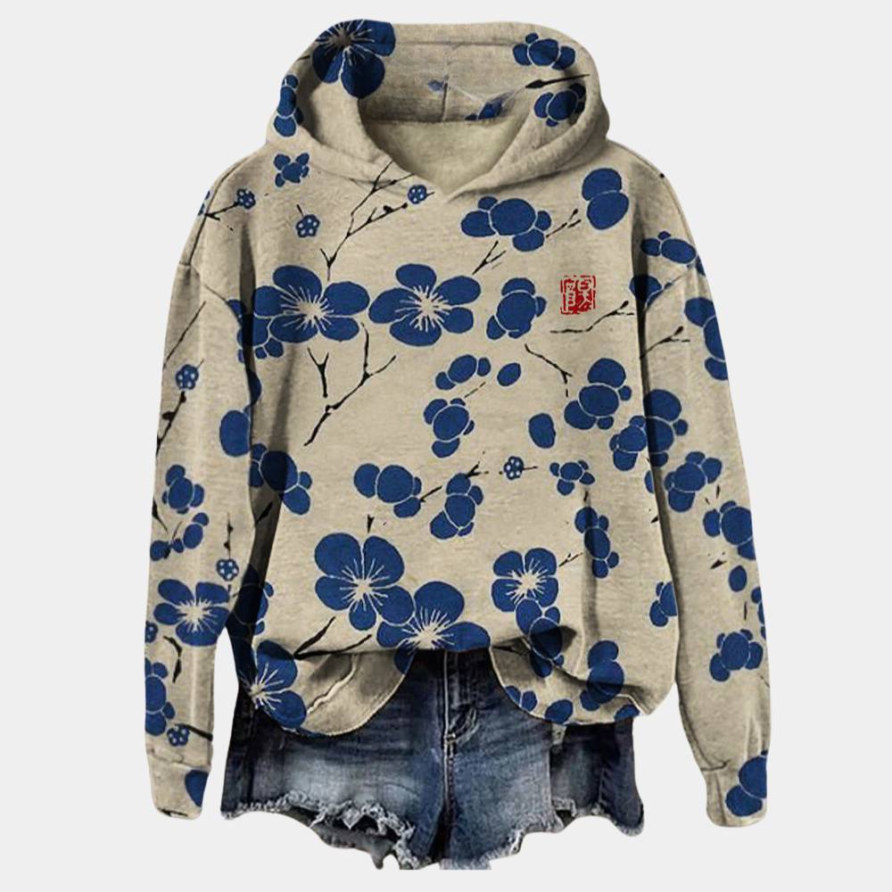 Sweat à capuche Hanaé pour femmes | Imprimé floral élégant 1