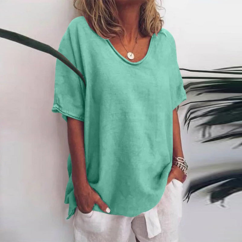 T-shirt Femme Lina | Lin Léger & Coupe Ample 5