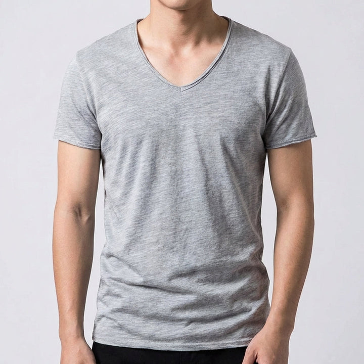 T-shirt homme Pierre | Col V ajusté, manches courtes, été 4
