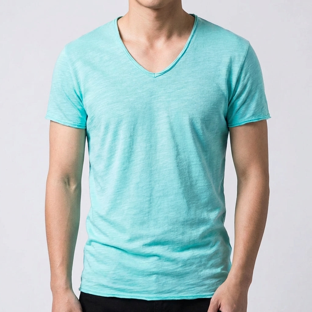 T-shirt homme Pierre | Col V ajusté, manches courtes, été 6
