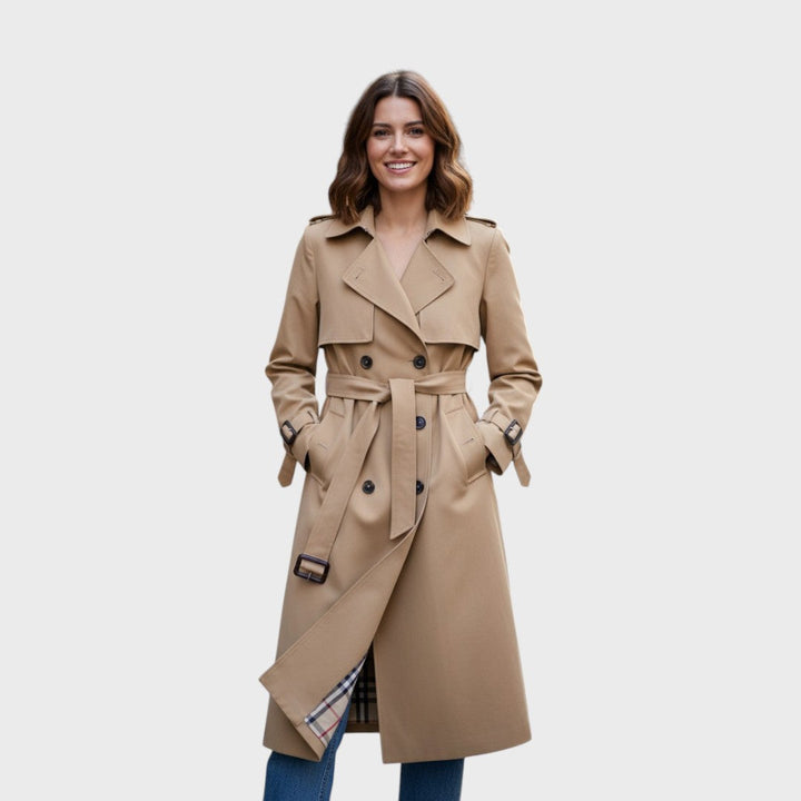 Trench Coat Maëva Femme | Beige, Double Boutonnage & Ceinture Ajustable 0