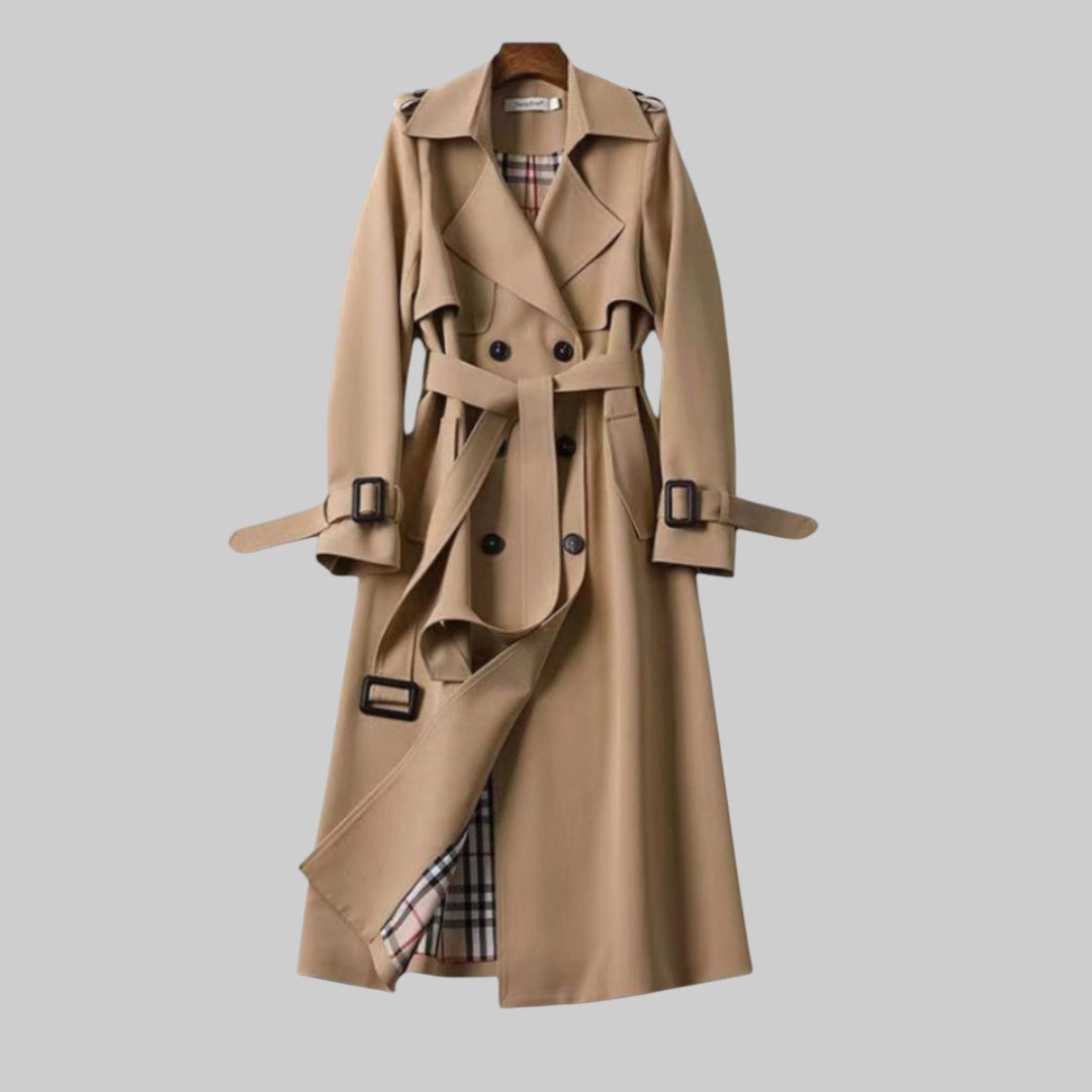 Trench Coat Maëva Femme | Beige, Double Boutonnage & Ceinture Ajustable 1