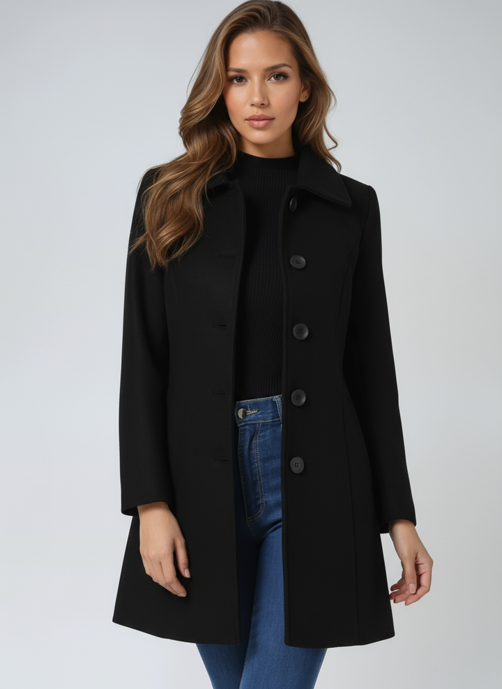 Trench d'Hiver Élégant pour Femmes | Coupe Ajustée, Col Structuré 0