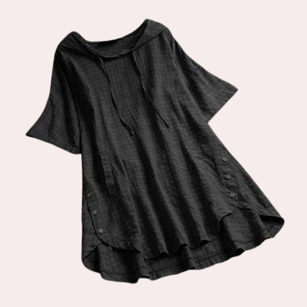 Tunique Ava | Légère, manches courtes, design asymétrique 0