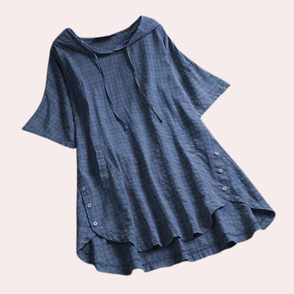 Tunique Ava | Légère, manches courtes, design asymétrique 3