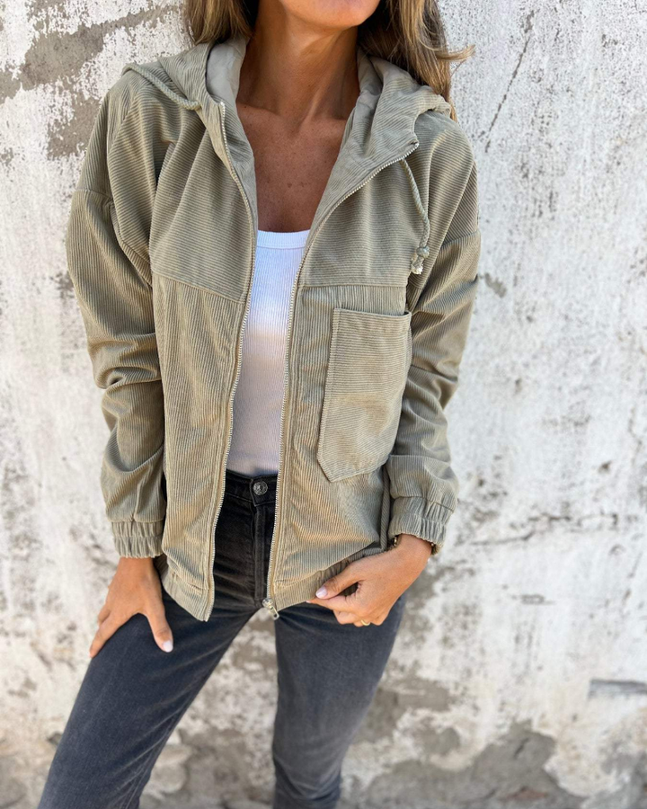 Veste Céleste Homme à Capuche | Velours Côtelé, Coupe Décontractée 2