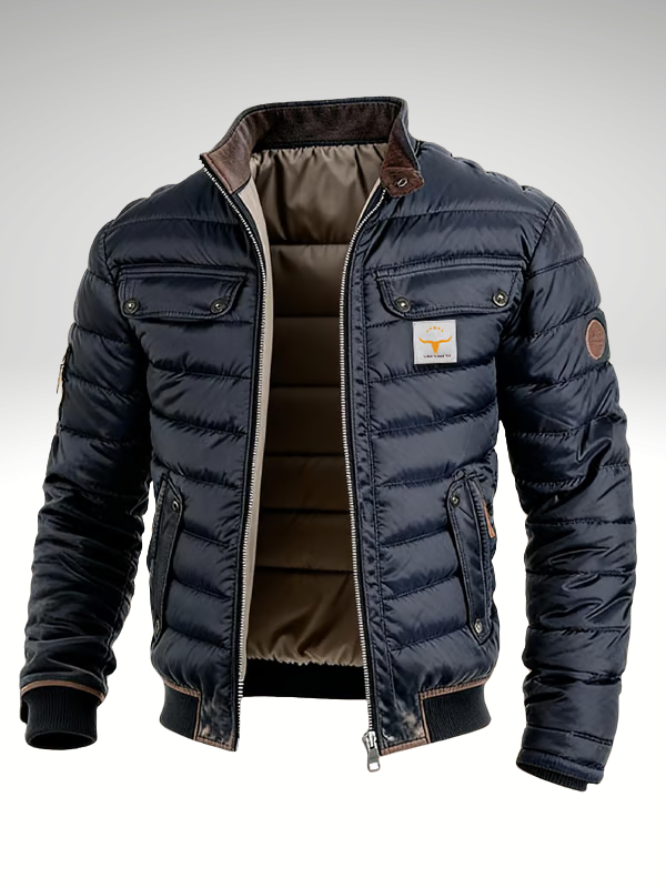 Veste Celvian | Coupe Ample, Col Montant, Mi-Saison Urbain pour Homme 0