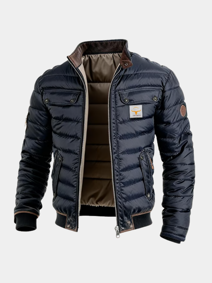 Veste Celvian | Coupe Ample, Col Montant, Mi-Saison Urbain pour Homme 1