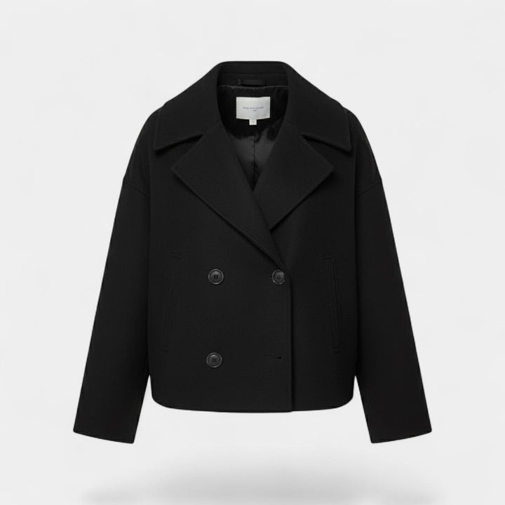 Veste Femme Riche | Laine Douce, Double Boutonnage et Poches Latérales 1