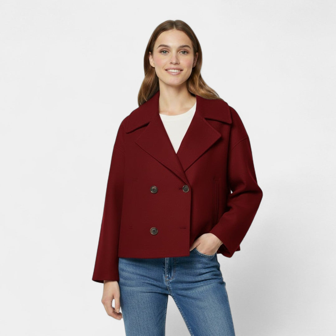 Veste Femme Riche | Laine Douce, Double Boutonnage et Poches Latérales 7