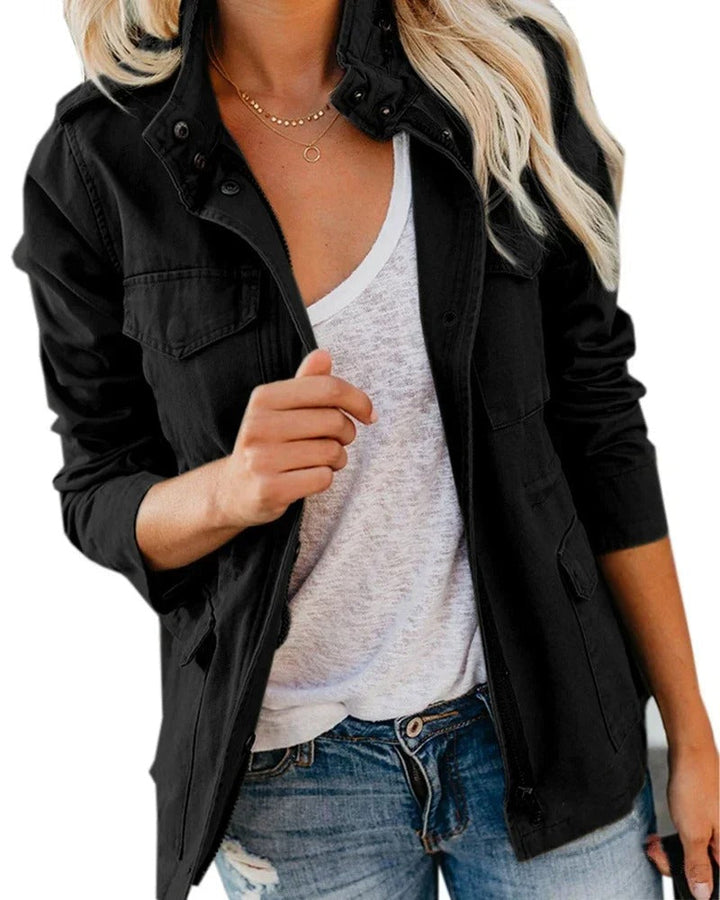 Veste Utilitaire Femme | Col Montant, Poches Pratiques 4