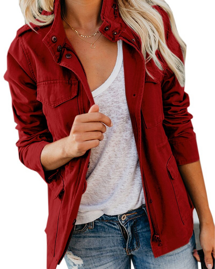 Veste Utilitaire Femme | Col Montant, Poches Pratiques 6