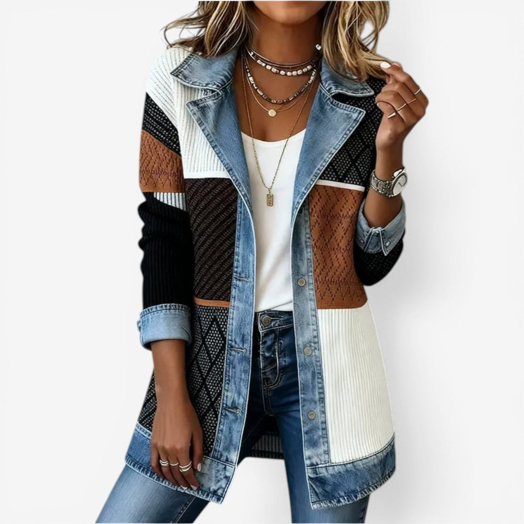 Veste en Jeans Femme Mira | Coupe Ample en Coton Tricoté, Style Décontracté 2