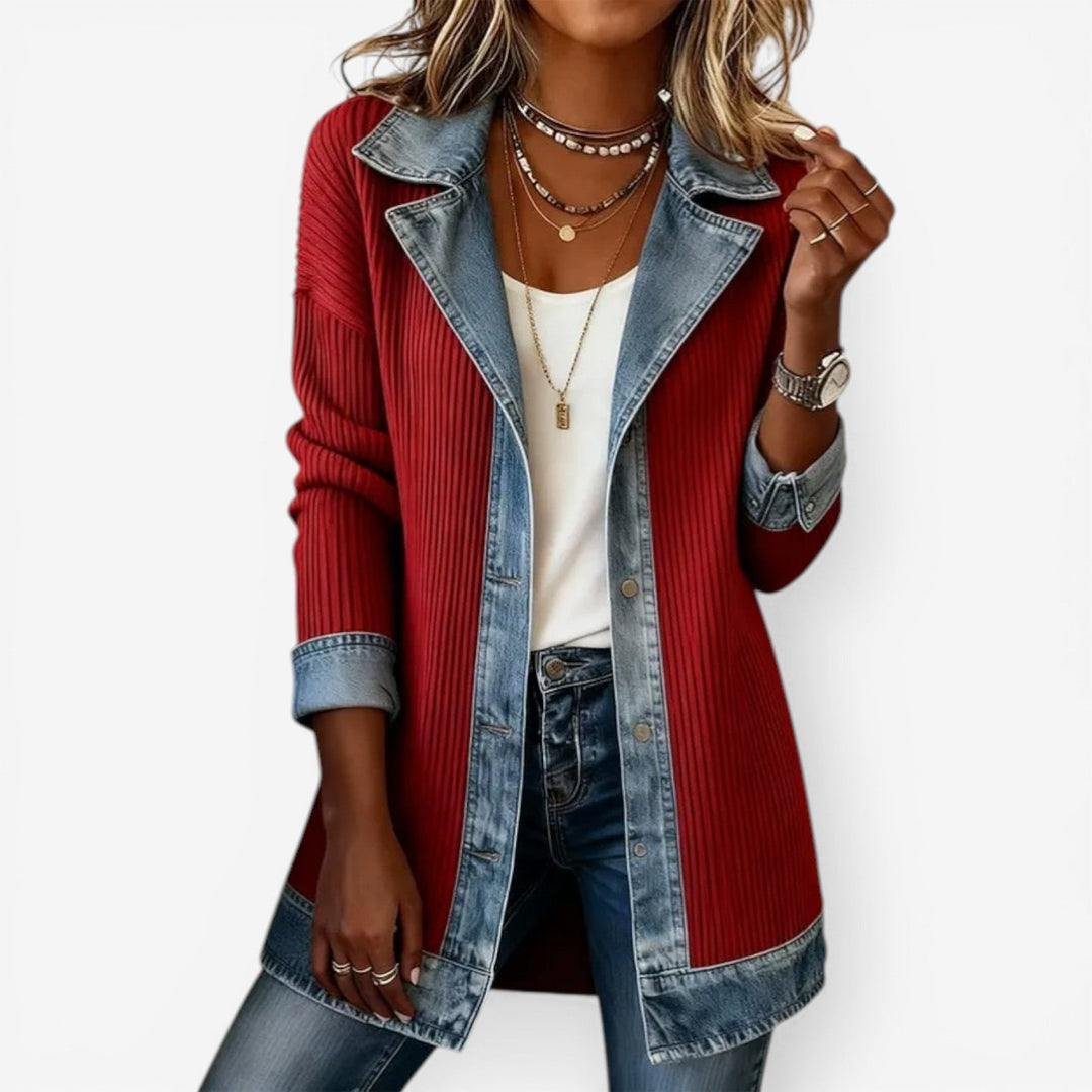 Veste en Jeans Femme Mira | Coupe Ample en Coton Tricoté, Style Décontracté 4