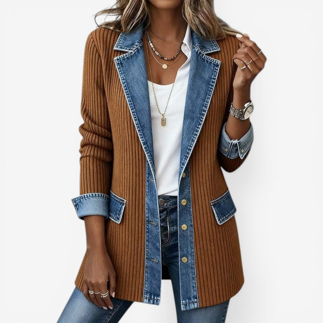 Veste en Jeans Femme Mira | Coupe Ample en Coton Tricoté, Style Décontracté 5