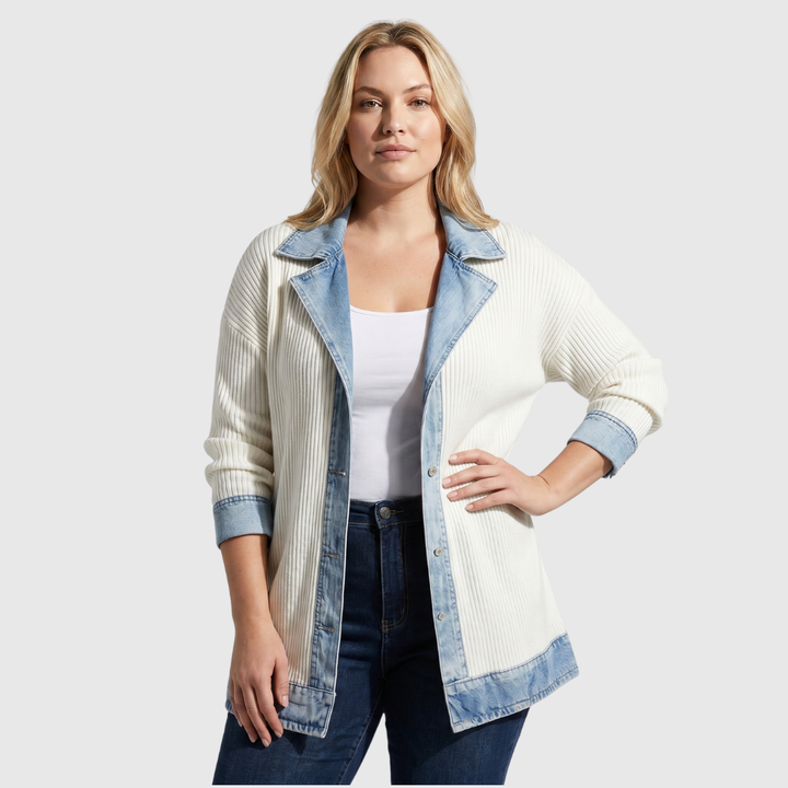 Veste en Jeans Femme Mira | Coupe Ample en Coton Tricoté, Style Décontracté 7