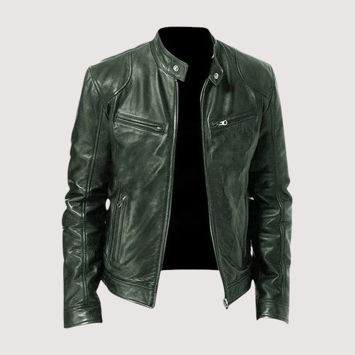 Veste en cuir Marco | Cuir véritable, coupe ajustée pour homme 3