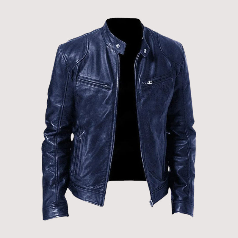 Veste en cuir Marco | Cuir véritable, coupe ajustée pour homme 4
