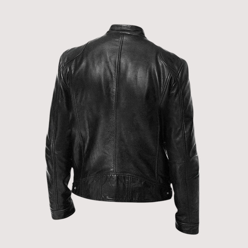 Veste en cuir Marco | Cuir véritable, coupe ajustée pour homme 6