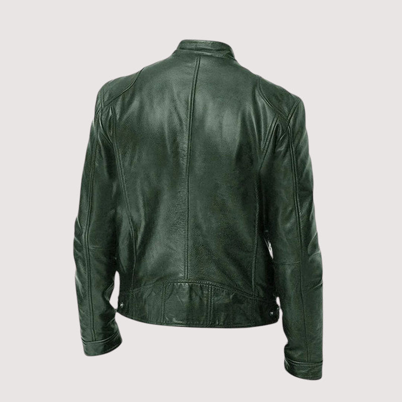 Veste en cuir Marco | Cuir véritable, coupe ajustée pour homme 7