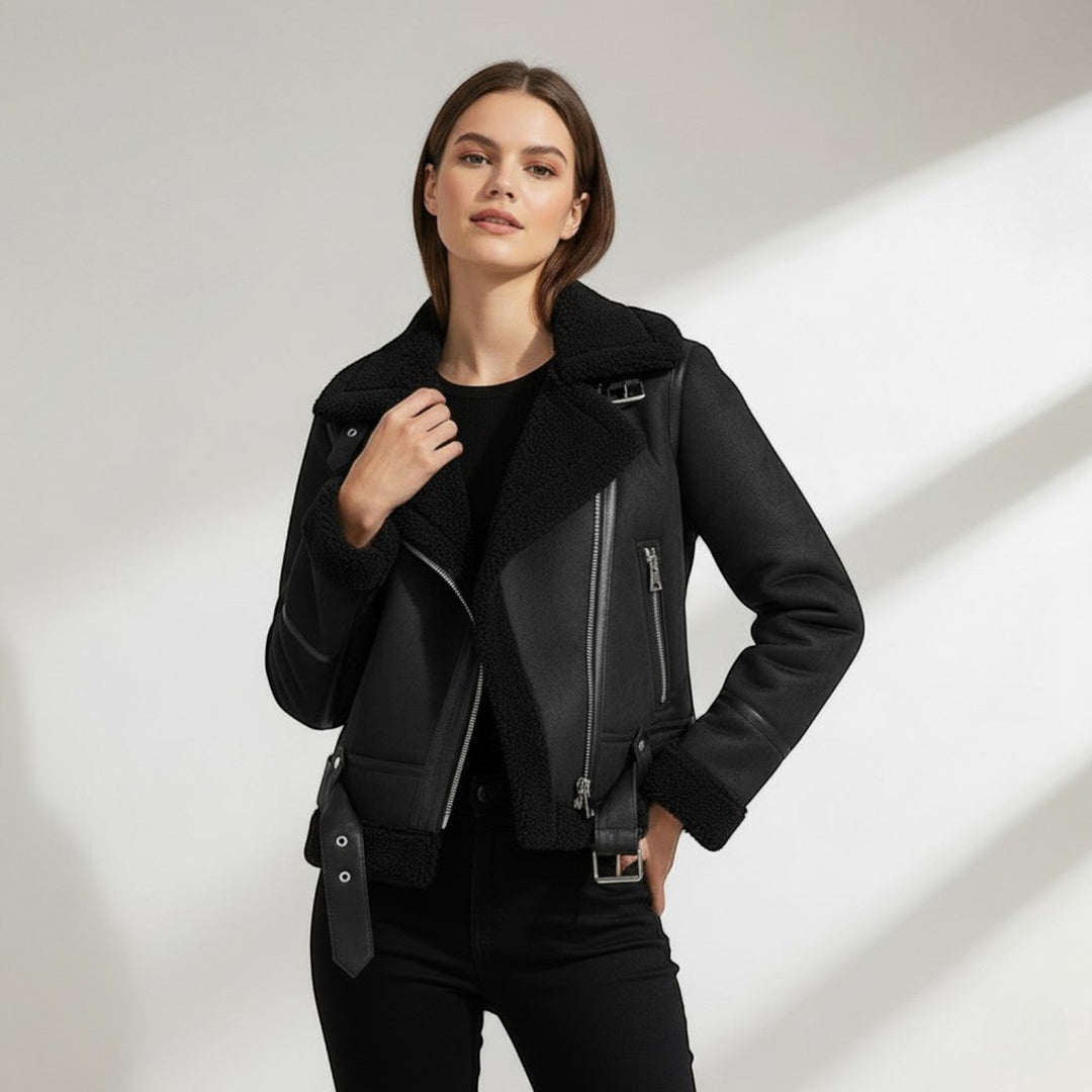 Veste en daim Riche pour femme | Coupe structurée, col à revers 4
