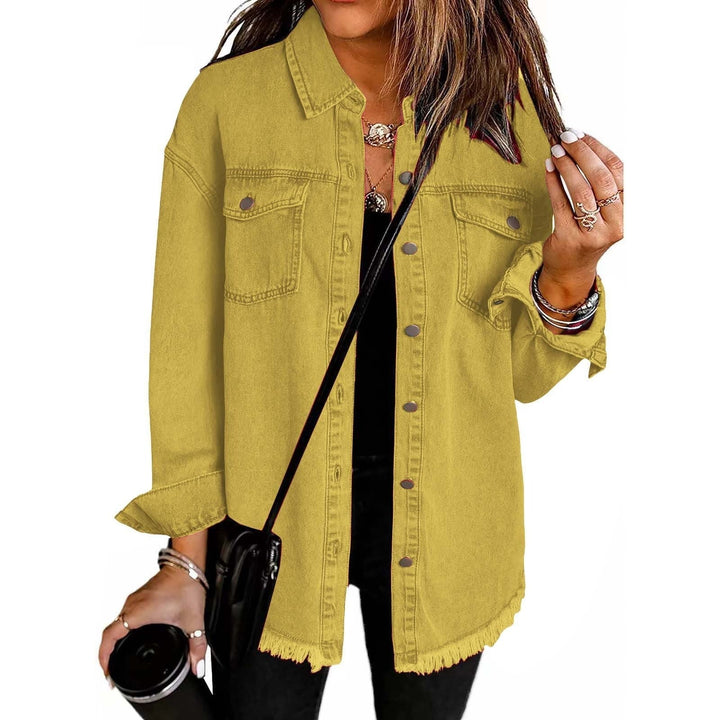 Veste en denim Viona | Ourlet effiloché, coupe ample pour femme 14