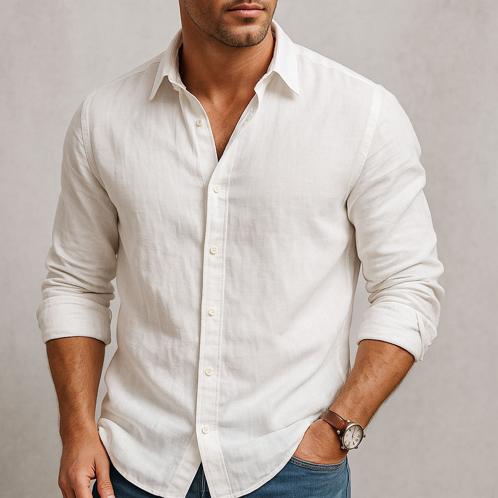 Chemise essentielle en lin Victor | Mélange coton-lin 3