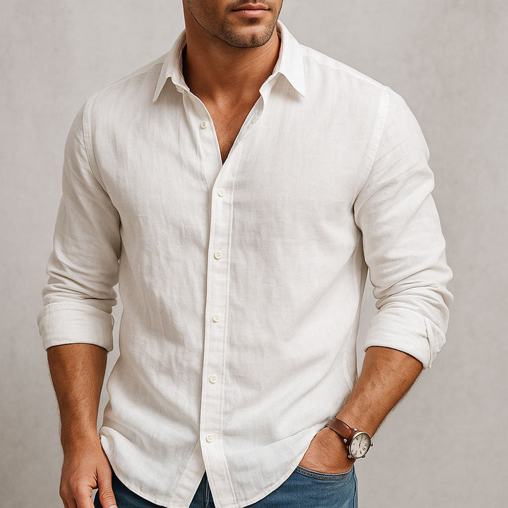 Chemise essentielle en lin Victor | Mélange coton-lin 3