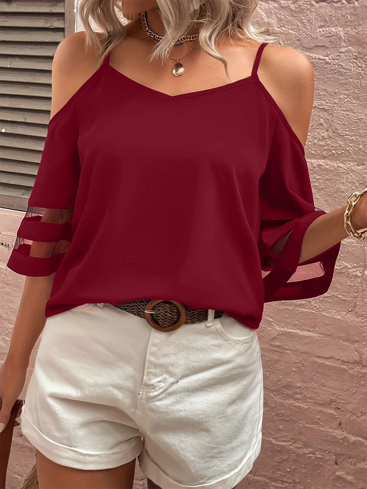 Top Épaules Dénudées Simone Femme - Bourgogne