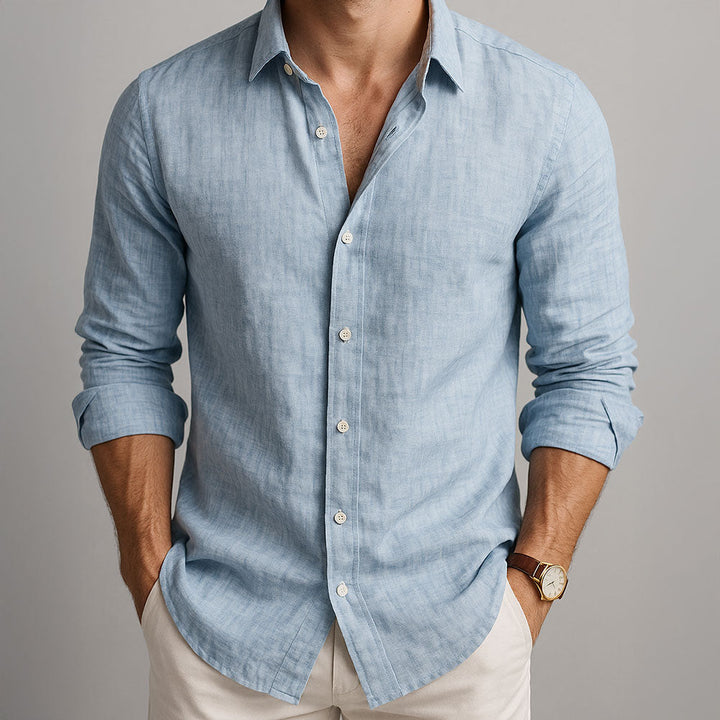 Chemise essentielle en lin Victor | Mélange coton-lin 0
