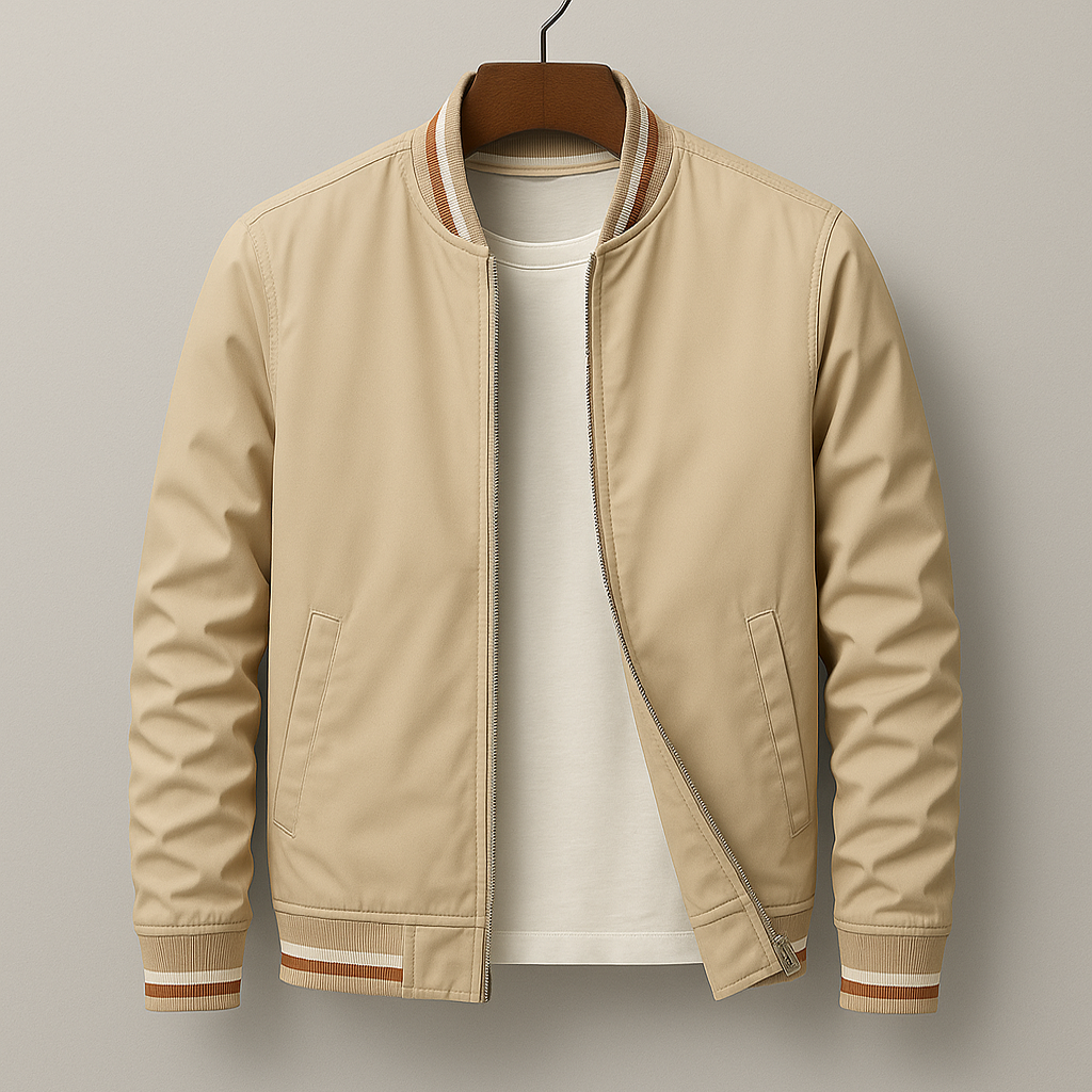 Bomber en Coton Alexandre | Bandes Contrastées, Léger pour Homme 0