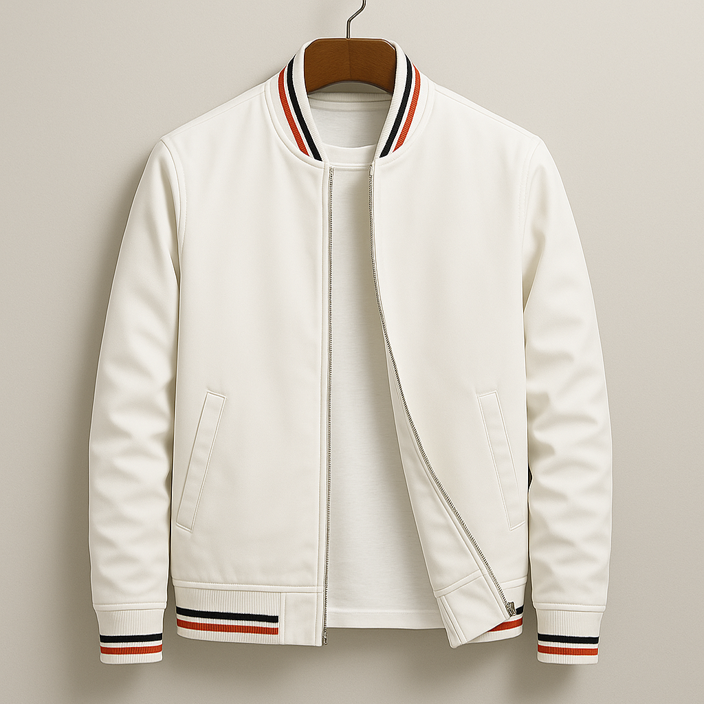 Bomber en Coton Alexandre | Bandes Contrastées, Léger pour Homme 1