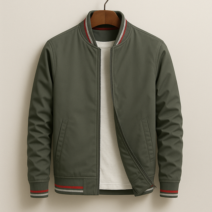 Bomber en Coton Alexandre | Bandes Contrastées, Léger pour Homme 2