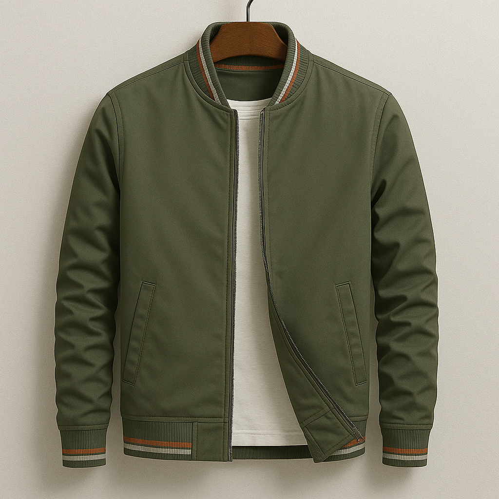 Bomber en Coton Alexandre | Bandes Contrastées, Léger pour Homme 3