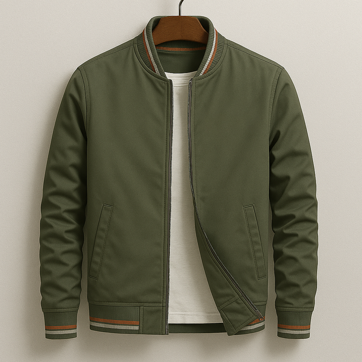 Bomber en Coton Alexandre | Bandes Contrastées, Léger pour Homme 3