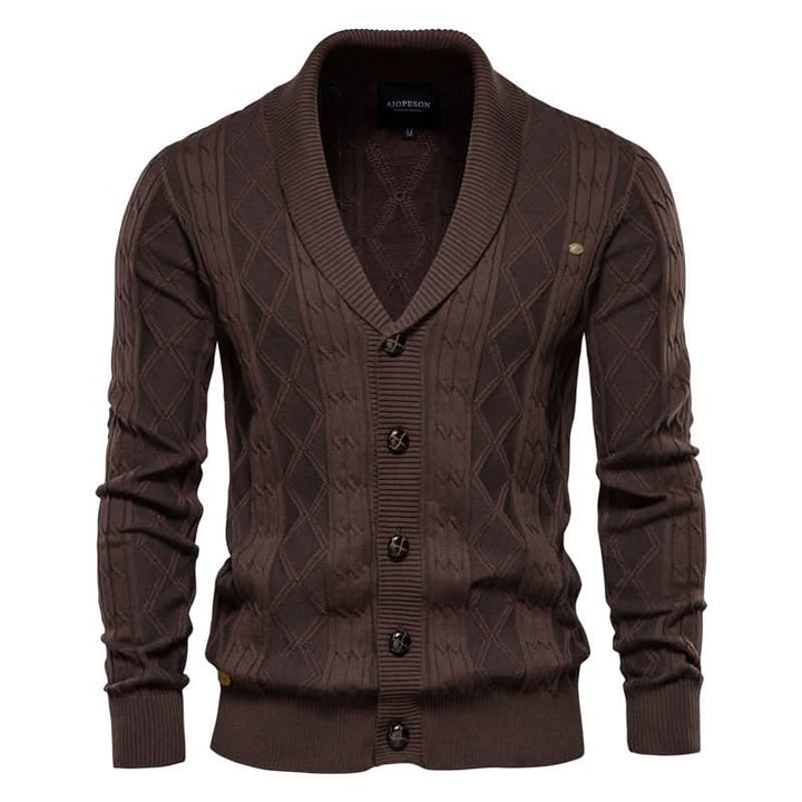 Cardigan Maille Gaufrée Vincent | Style Rétro pour Homme 4
