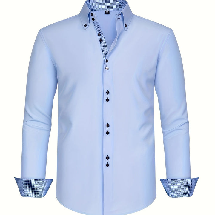 Chemise élégante Arthur Homme | Détails contrastés, coupe légère 0